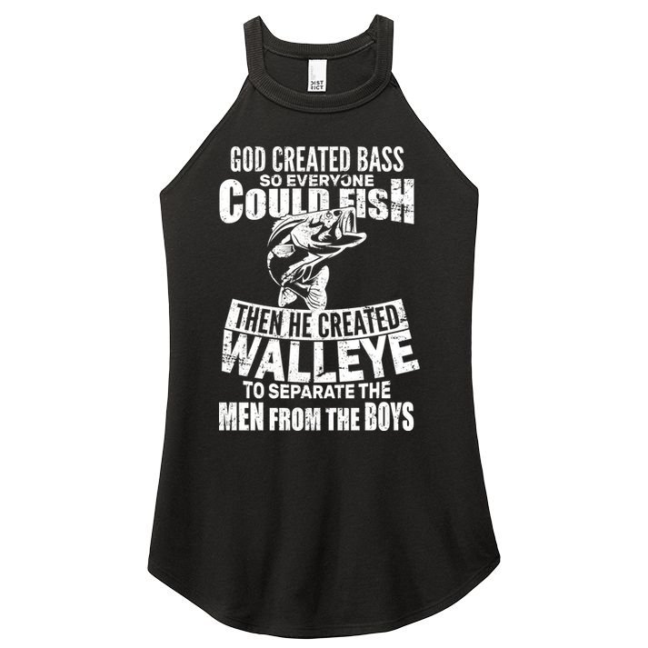 God Created Walleye Women's Perfect Tri Rocker Tank
