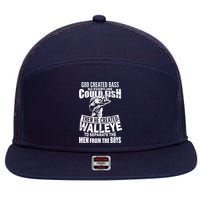 God Created Walleye 7 Panel Mesh Trucker Snapback Hat