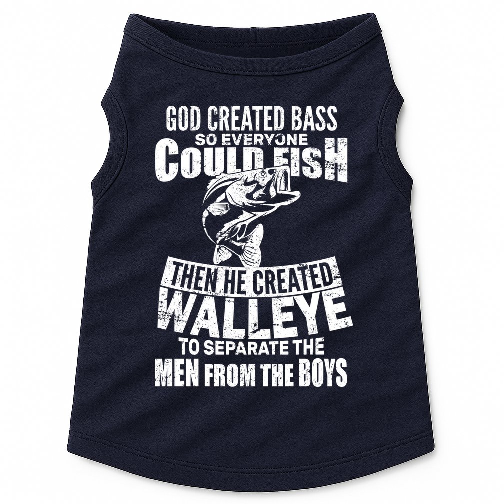 God Created Walleye Doggie Tank