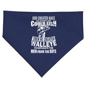 God Created Walleye USA-Made Doggie Bandana