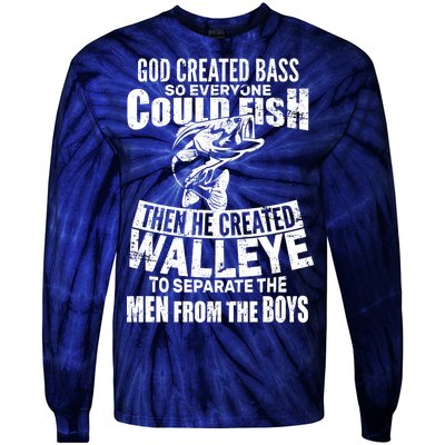 God Created Walleye Tie-Dye Long Sleeve Shirt