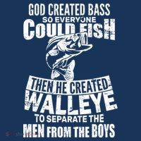 God Created Walleye Zip Tote Bag