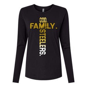 God Family Steelers Womens Cotton Relaxed Long Sleeve T-Shirt