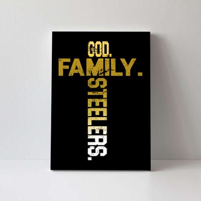 God Family Steelers Canvas