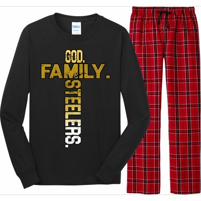 God Family Steelers Long Sleeve Pajama Set