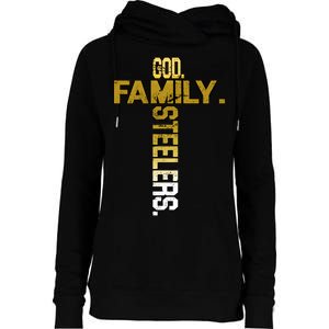 God Family Steelers Womens Funnel Neck Pullover Hood