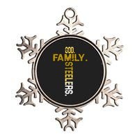 God Family Steelers Metallic Star Ornament