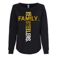 God Family Steelers Womens California Wash Sweatshirt