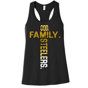 God Family Steelers Women's Racerback Tank