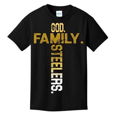 God Family Steelers Kids T-Shirt