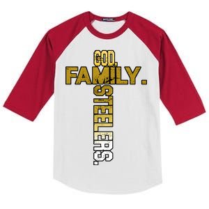 God Family Steelers Kids Colorblock Raglan Jersey