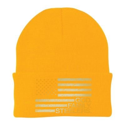 God Family Steelers American Football Flag Knit Cap Winter Beanie