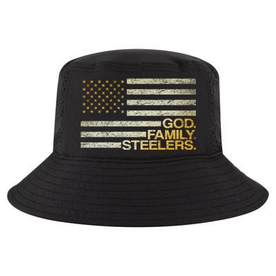 God Family Steelers American Football Flag Cool Comfort Performance Bucket Hat