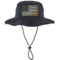 God Family Steelers American Football Flag Legacy Cool Fit Booney Bucket Hat