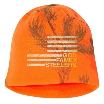 God Family Steelers American Football Flag Kati - Camo Knit Beanie