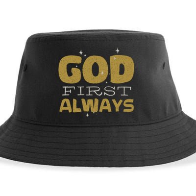 God First Always Sustainable Bucket Hat