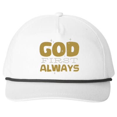 God First Always Snapback Five-Panel Rope Hat