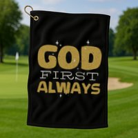 God First Always Golf Towel