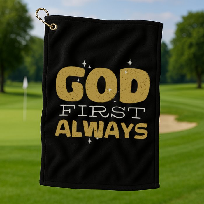 God First Always Golf Towel