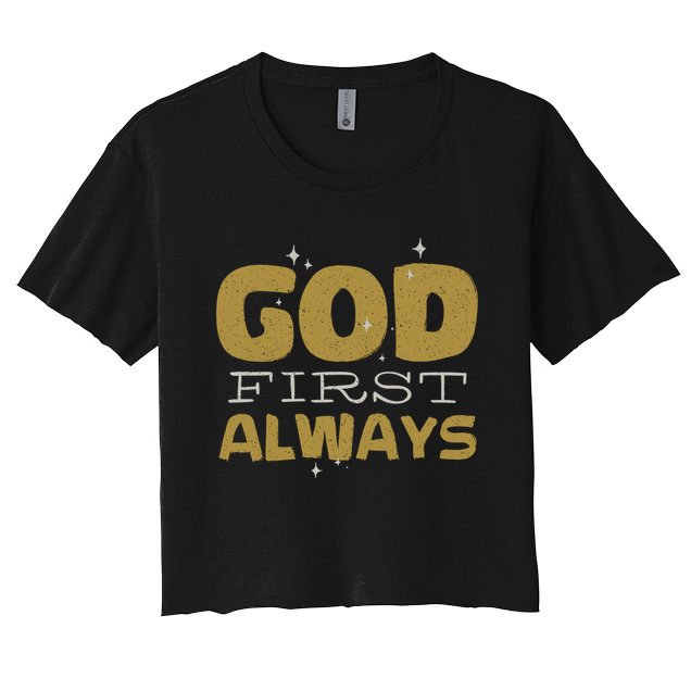 God First Always Women's Crop Top Tee