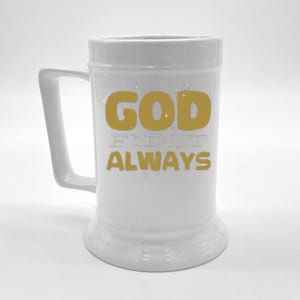 God First Always Beer Stein