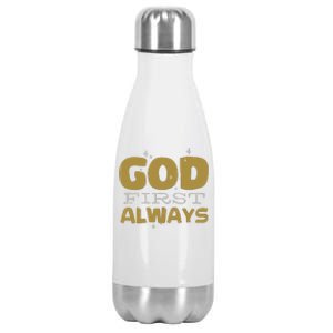 God First Always Stainless Steel Insulated Water Bottle