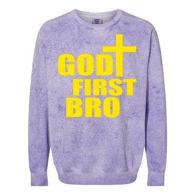 God First Bro Colorblast Crewneck Sweatshirt