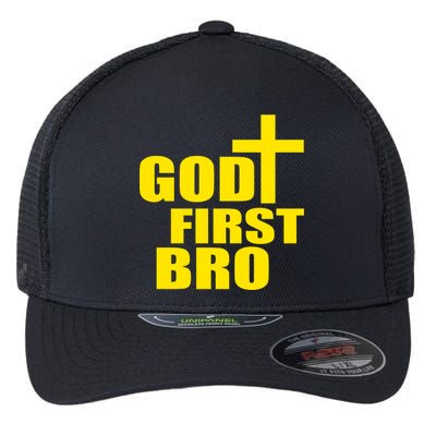 God First Bro Flexfit Unipanel Trucker Cap