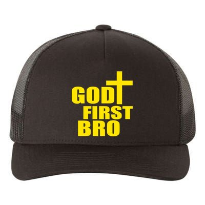 God First Bro Yupoong Adult 5-Panel Trucker Hat