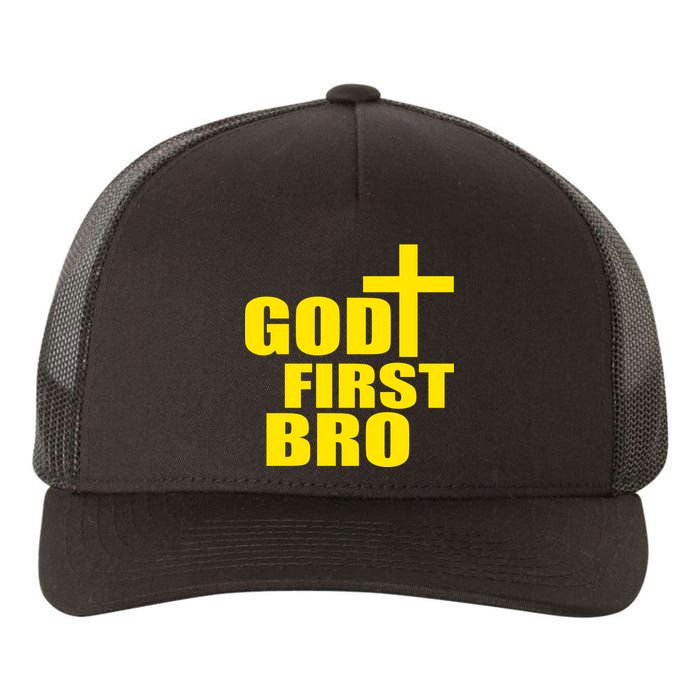 God First Bro Yupoong Adult 5-Panel Trucker Hat