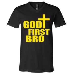 God First Bro V-Neck T-Shirt