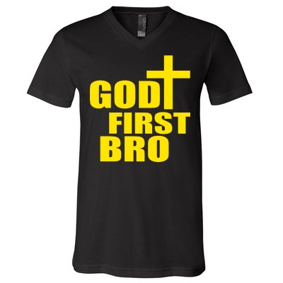 God First Bro V-Neck T-Shirt