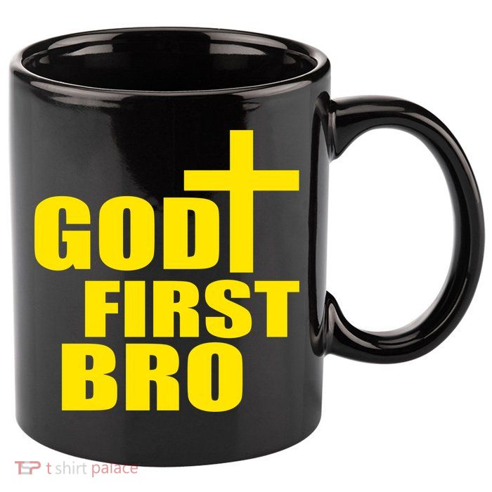 God First Bro 11oz C Handle Ceramic Mug
