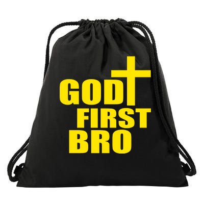 God First Bro Drawstring Bag