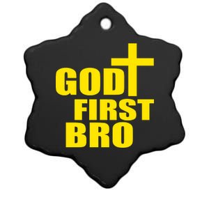 God First Bro Ceramic Star Ornament