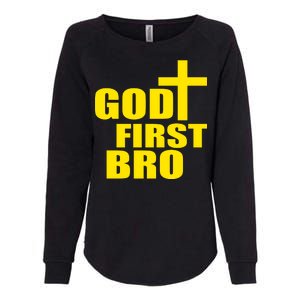 God First Bro Womens California Wash Sweatshirt