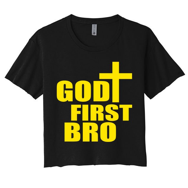 God First Bro Women's Crop Top Tee