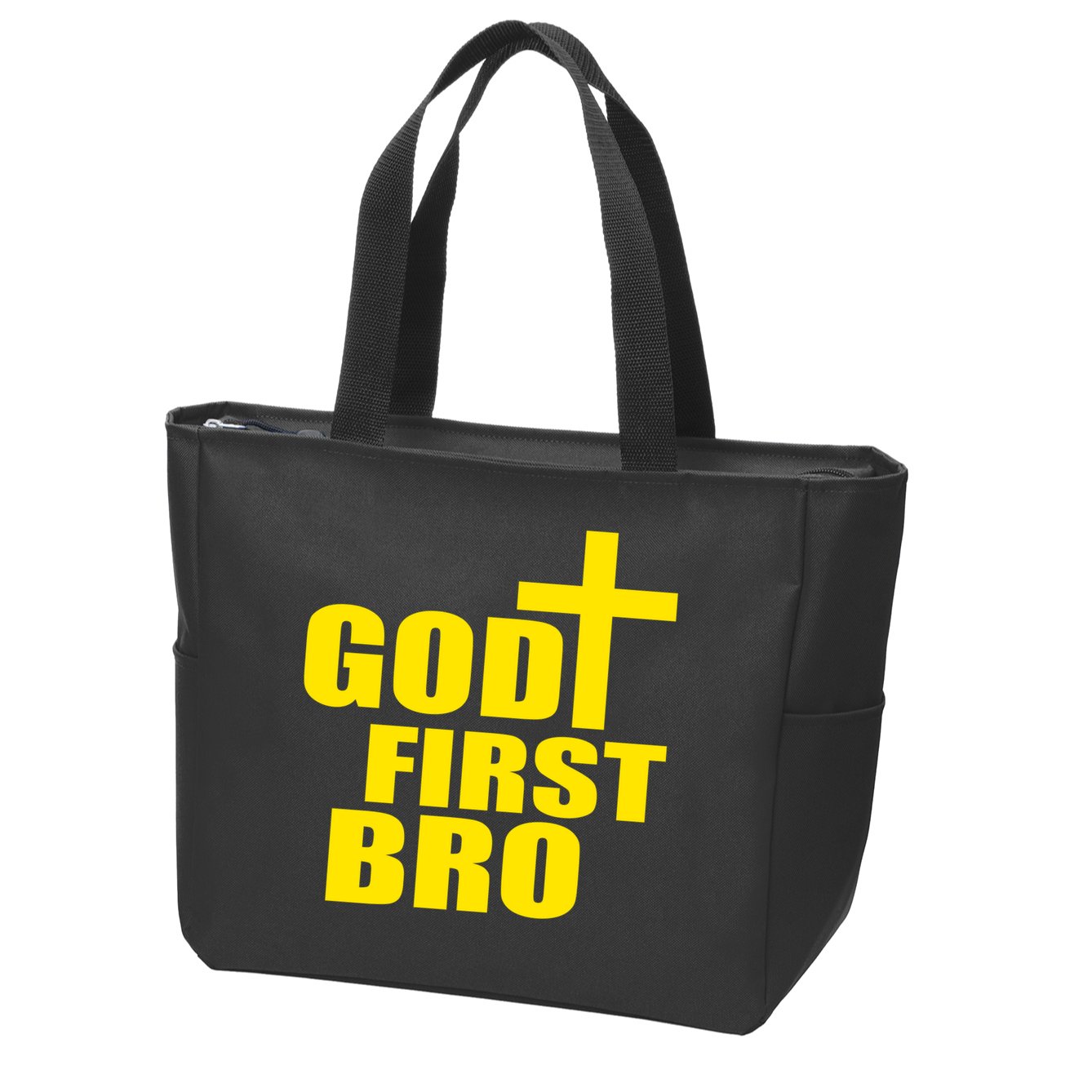 God First Bro Zip Tote Bag
