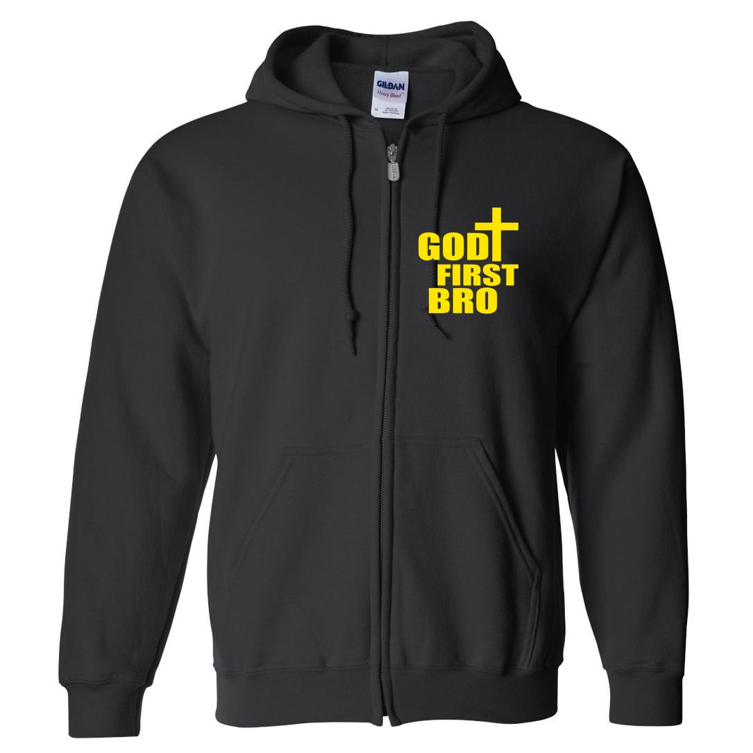 God First Bro Full Zip Hoodie