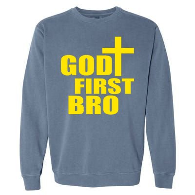 God First Bro Garment-Dyed Sweatshirt