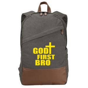 God First Bro Cotton Canvas Backpack