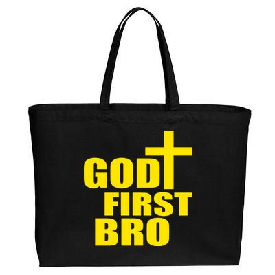 God First Bro Cotton Canvas Jumbo Tote