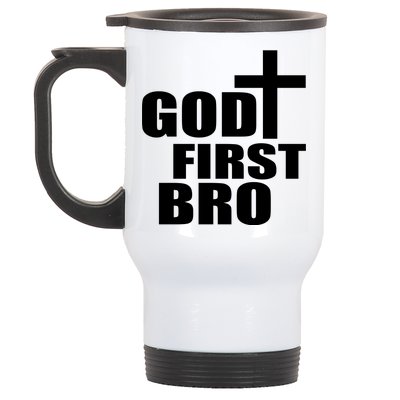 God First Bro Stainless Steel Travel Mug