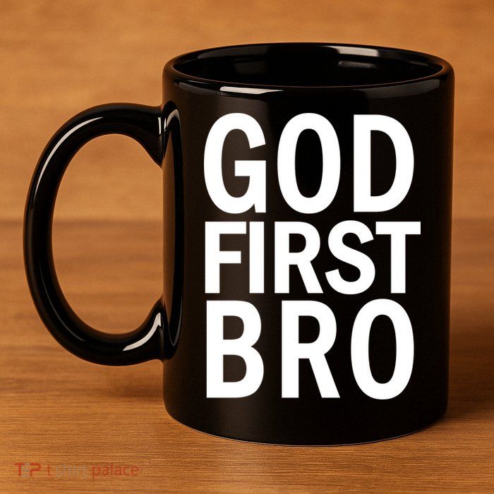 God First Bro Christian 11oz C Handle Ceramic Mug