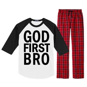 God First Bro Christian Raglan Sleeve Pajama Set