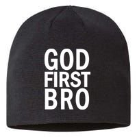 God First Bro Christian Sustainable Beanie