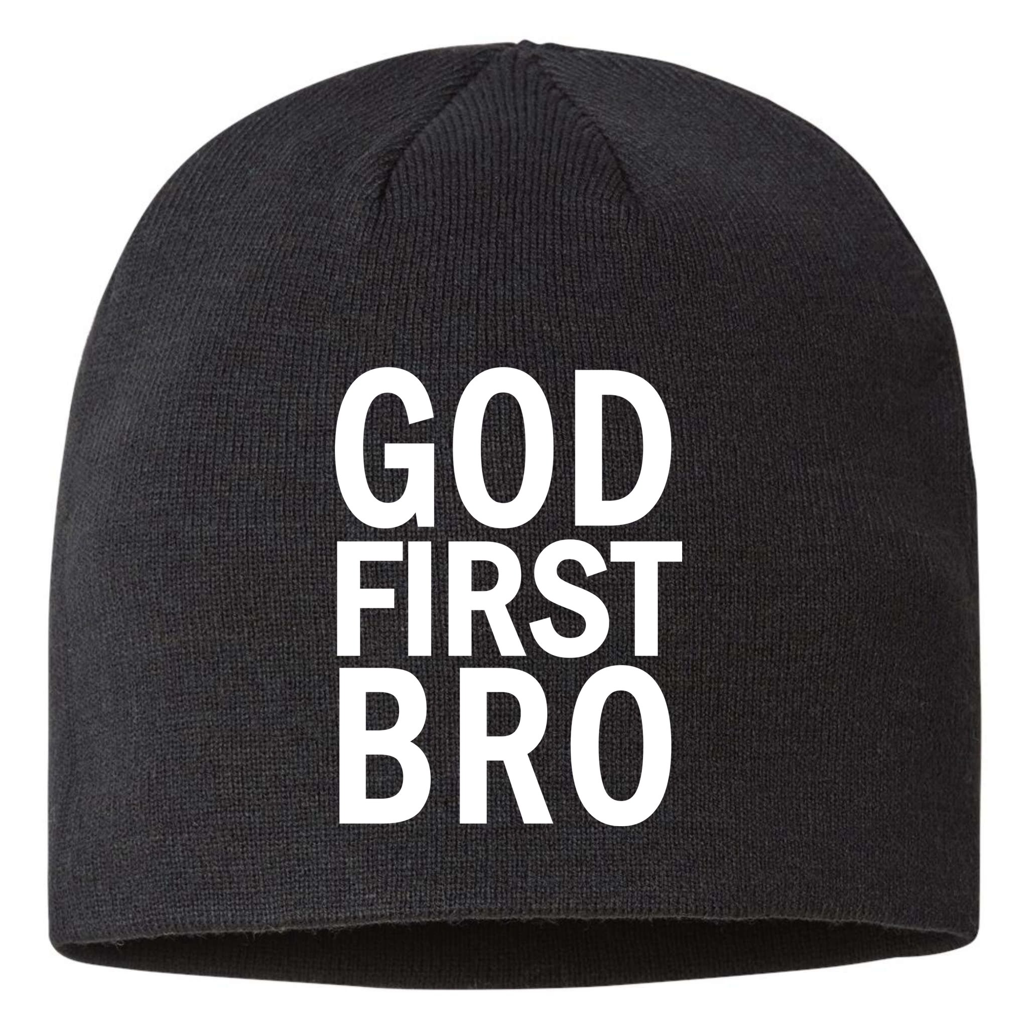 God First Bro Christian Sustainable Beanie