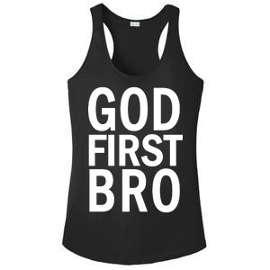 God First Bro Christian Ladies PosiCharge Competitor Racerback Tank