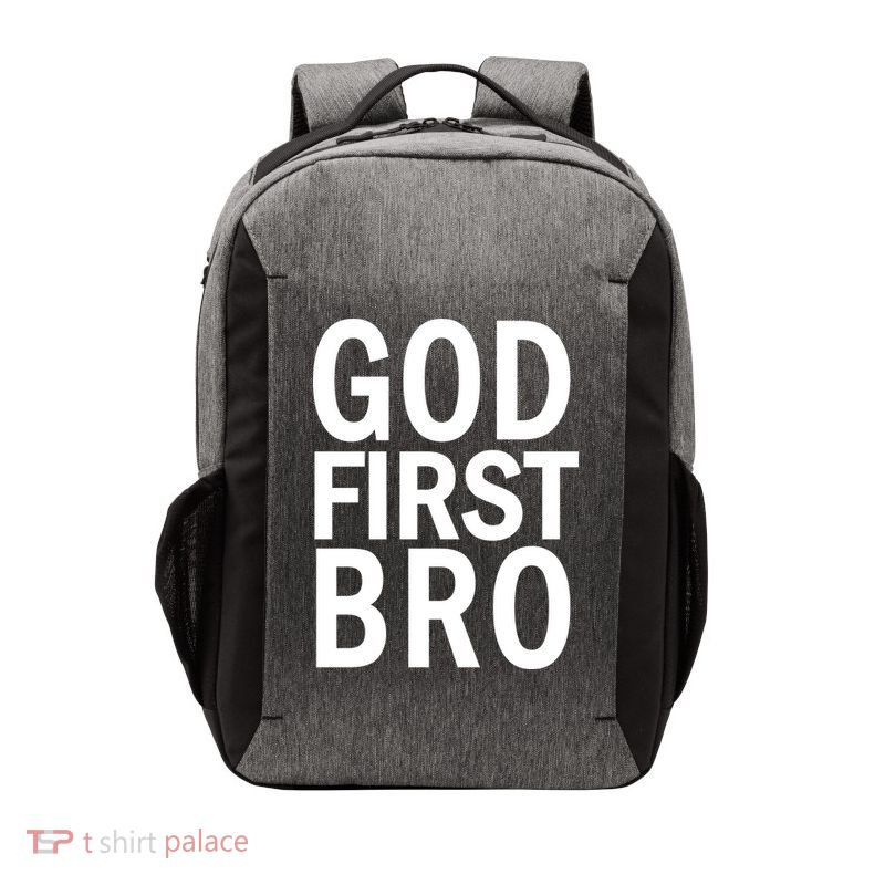 God First Bro Christian Vector Backpack