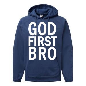 God First Bro Christian Performance Fleece Hoodie